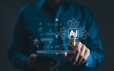 hand click on AI digital button
