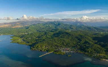 Aerial view of an island Mindanao