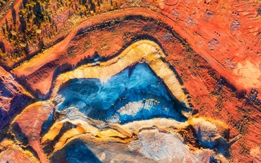 An open pit copper mine in Australia