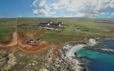 Bird's eye view of Northern Water project from Tumby Bay