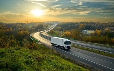 Freight Truck on Road