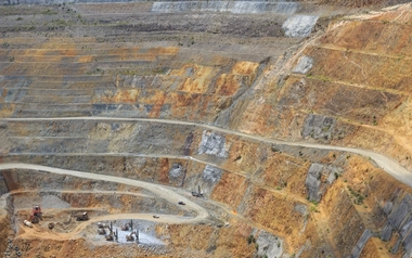 open pit of gold martha mine