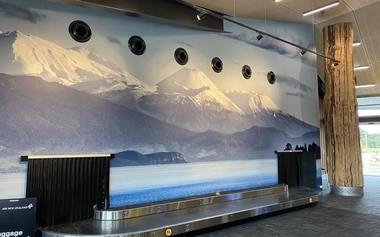 Luggage conveyor in Taupō Airport