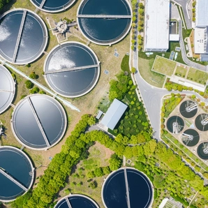 Aerial View Of Water Treatment