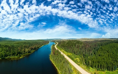 Canadian Scenic Panoramic Lake View