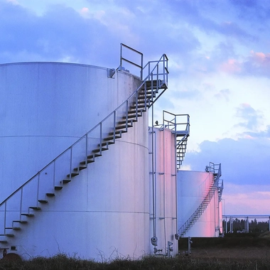 Oil storage tanks