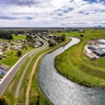 beautiful river aerial view