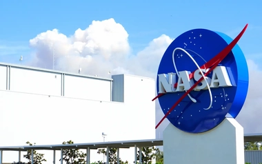 The logo of National Aeronautics and Space Administration (NASA) at Kennedy Space Center.jpeg