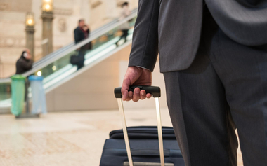 Man pulling his language trolley 