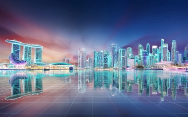 Digital illustration of Singapore’s skyline representing scalable infrastructure platforms and long-term infrastructure investment growth in the Asia–Pacific region.
