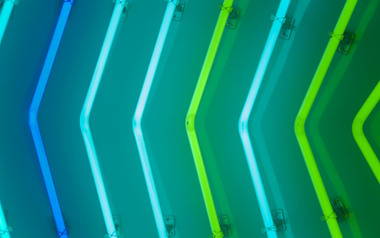 Green and blue neon lights