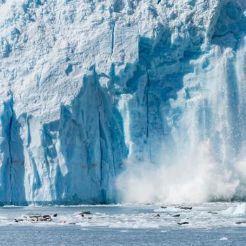 Glacier in Gulf of Alaska