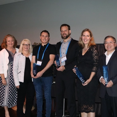 GHD employees at an awards ceremony.