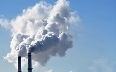 Industrial smoke from chimney