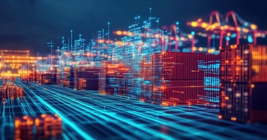 abstract image of digital world