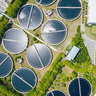 aerial view of water treatment plant