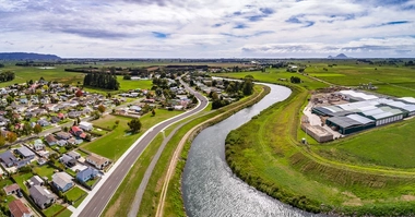 beautiful river aerial view