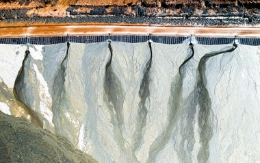 Open cut mining tailings dam 