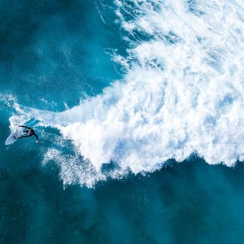 surfer riding the waves