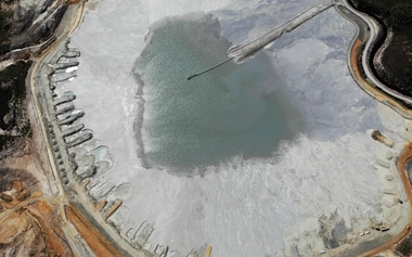 aerial view of Henty Gold Mine tailings dam