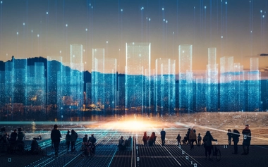 Futuristic Digital Cityscape