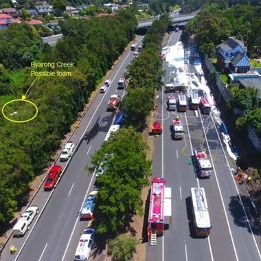 GHD NSW Fuel Tanker Fire Incident highway