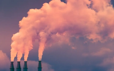 Smoke from industrial power plant