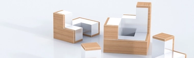 Wooden puzzle blocks