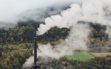 Carbon dioxide emission in a farm land