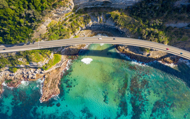 View of bridge on the Illawarra Coastline Australia