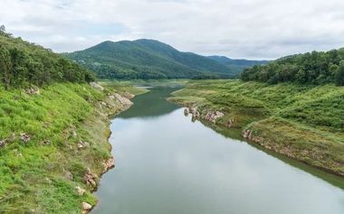 Natural watershed in Mae Guang dam reservoir