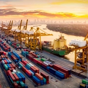 Maritime industry port infrastructure shipping containers logistics