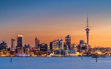 Auckland skyline - sunset
