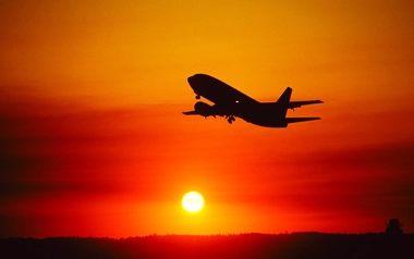 Airplane flying low