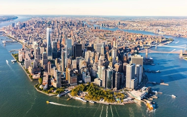 Aerial view of New York