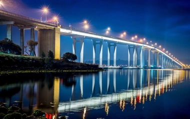 Hobart Tasman Bridge at Night