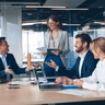 Group of people on a business meeting