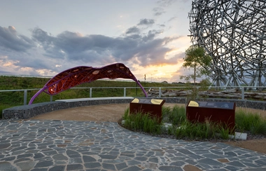 Interpretation area beside the Great Emu in the Sky sculpture