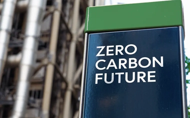 Zero carbon future sign