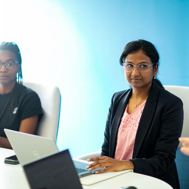 women listening to a discussion