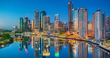 Skyscrapers surrounding Brisbane River