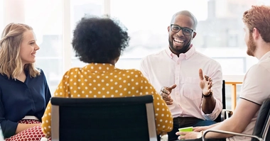 People having a meeting