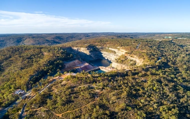 Aerial view of Red Hill Quarry
