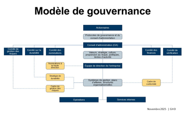 Infographie du modèle de gouvernance de la GHD