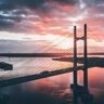 panoramic view of Dames Point bridge