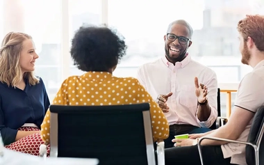 People having a meeting