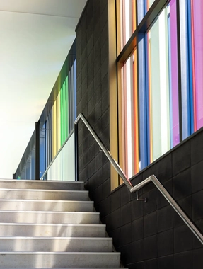 GHD Design - Dilworth Junior colourful stairs