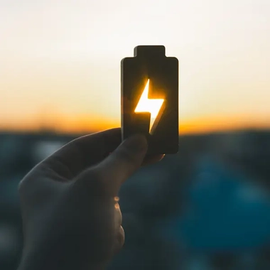 Holding a energy icon