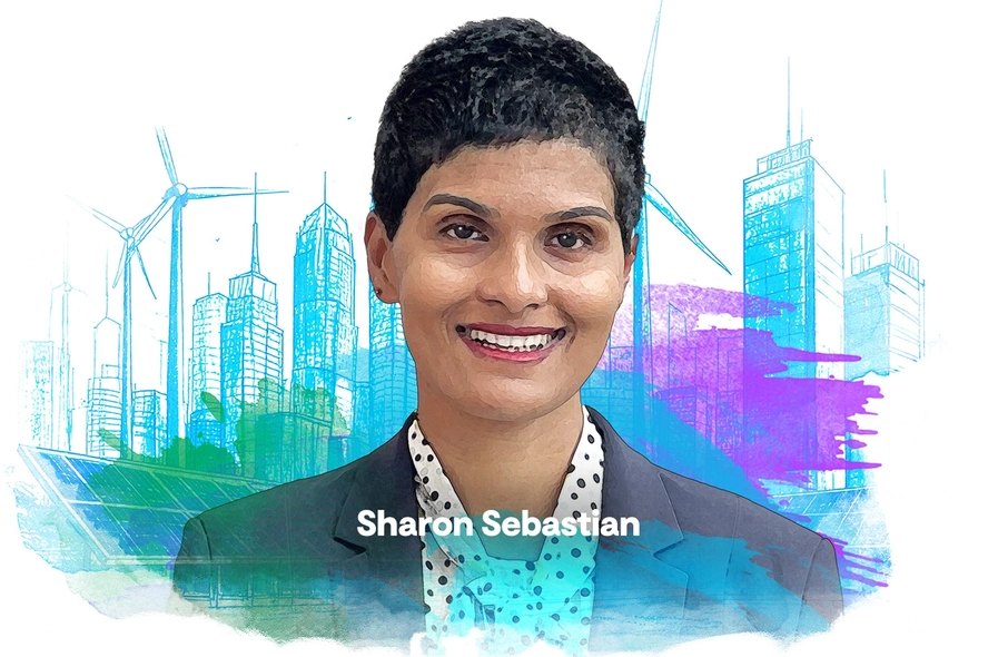 Sharon Sebastian | with LightBlueBG