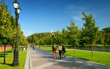 People walking in the park